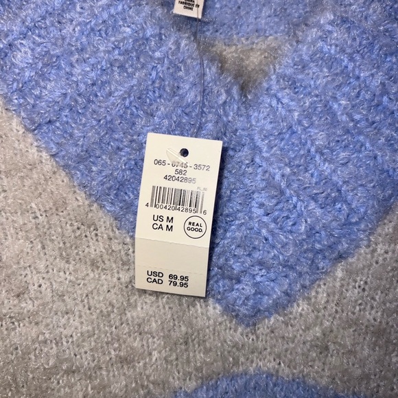 Aerie Women's V-Neck Sweater in Blue and Gray- Size M - Picture 5 of 5